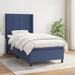 Pat box spring cu saltea, albastru, 80x200 cm, textil - WALTI WALTI