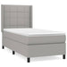 Pat box spring cu saltea, gri deschis, 90x200 cm, textil - WALTI WALTI