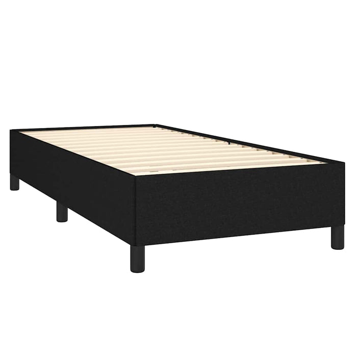 Pat box spring cu saltea, negru, 90x200 cm, textil - WALTI WALTI