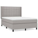 Pat box spring cu saltea, gri deschis, 140x190 cm, textil - WALTI WALTI