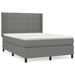 Pat box spring cu saltea, gri închis, 140x190 cm, textil - WALTI WALTI