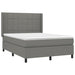 Pat box spring cu saltea, gri închis, 140x190 cm, textil - WALTI WALTI