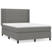 Pat box spring cu saltea, gri închis, 140x200 cm, textil - WALTI WALTI