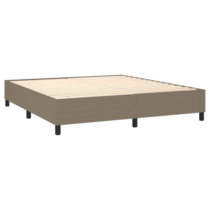 Pat continental cu saltea, gri taupe, 180x200 cm, textil - WALTI WALTI