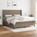 Pat continental cu saltea, gri taupe, 180x200 cm, textil - WALTI WALTI