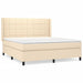 Pat continental cu saltea, crem, 180x200 cm, textil - WALTI WALTI