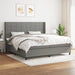 Pat box spring cu saltea, gri închis, 200x200 cm, textil - WALTI WALTI