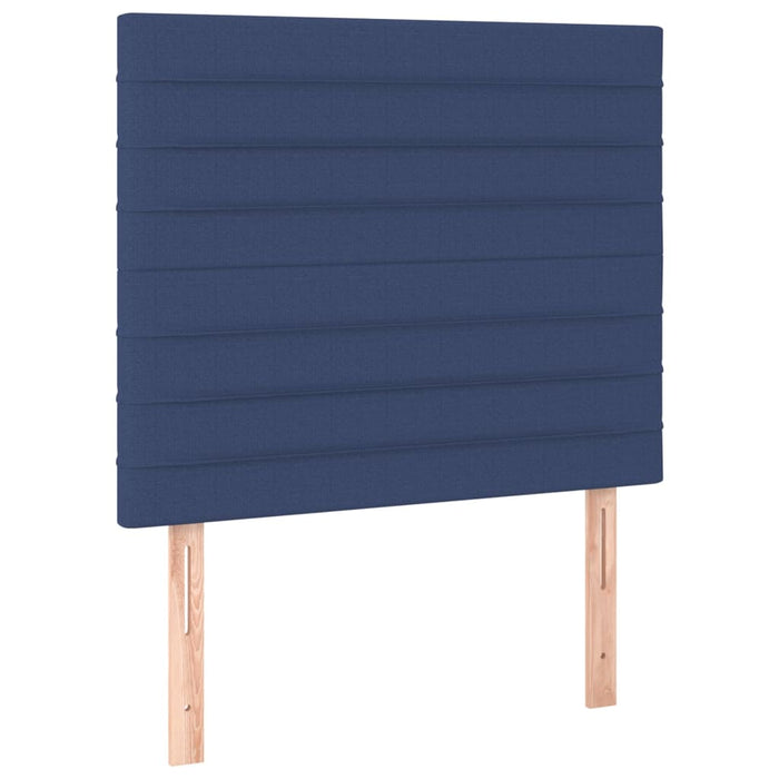Pat box spring cu saltea, albastru, 80x200 cm, textil - WALTI WALTI