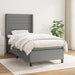 Pat box spring cu saltea, gri închis, 90x190 cm, textil - WALTI WALTI