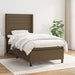 Pat box spring cu saltea, maro închis, 100x200 cm, textil - WALTI WALTI