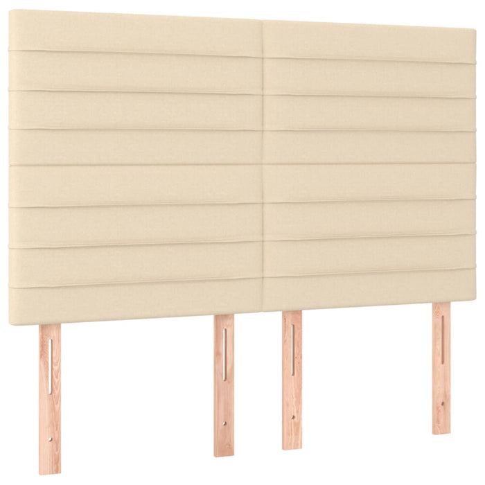Pat box spring cu saltea, crem, 140x200 cm, textil WALTI