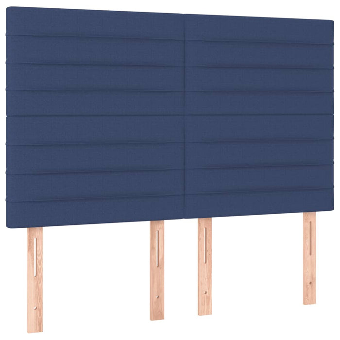 Pat box spring cu saltea, albastru, 140x200 cm, textil - WALTI WALTI
