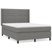 Pat box spring cu saltea, gri închis, 140x200 cm, textil - WALTI WALTI