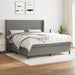Pat box spring cu saltea, gri închis, 180x200 cm, textil - WALTI WALTI