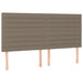 Pat box spring cu saltea, gri taupe, 200x200 cm, textil - WALTI WALTI
