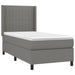Pat box spring cu saltea, gri închis, 80x200 cm, textil - WALTI WALTI