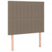 Pat box spring cu saltea, gri taupe, 80x200 cm, textil - WALTI WALTI