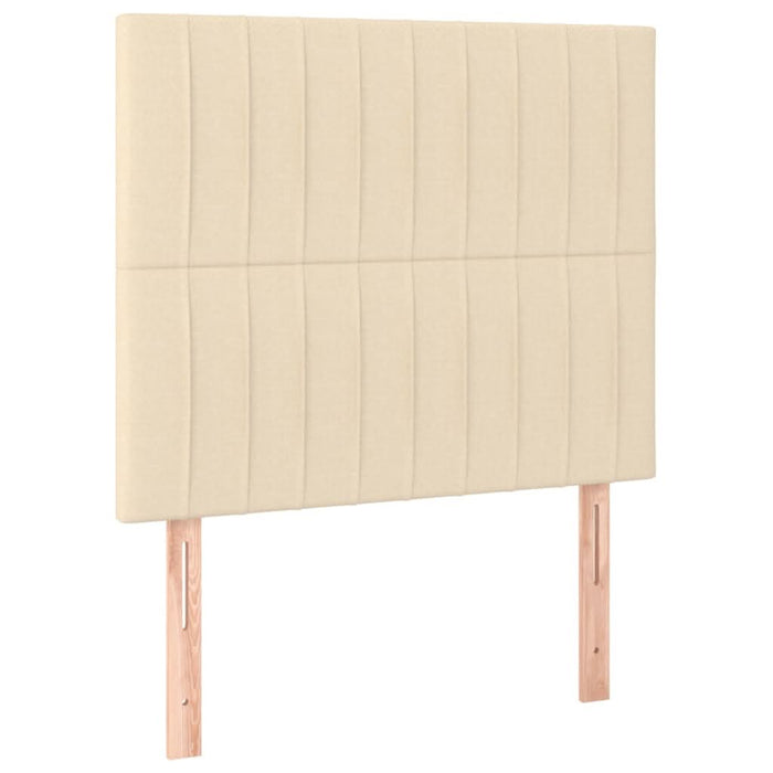 Pat box spring cu saltea, crem, 90x200 cm, textil - WALTI WALTI