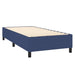 Pat box spring cu saltea, albastru, 90x200 cm, textil - WALTI WALTI