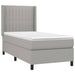 Pat box spring cu saltea, gri deschis, 100x200 cm, textil - WALTI WALTI