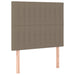 Pat box spring cu saltea, gri taupe, 100x200 cm, textil - WALTI WALTI