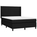Pat box spring cu saltea, negru, 140x190 cm, textil - WALTI WALTI