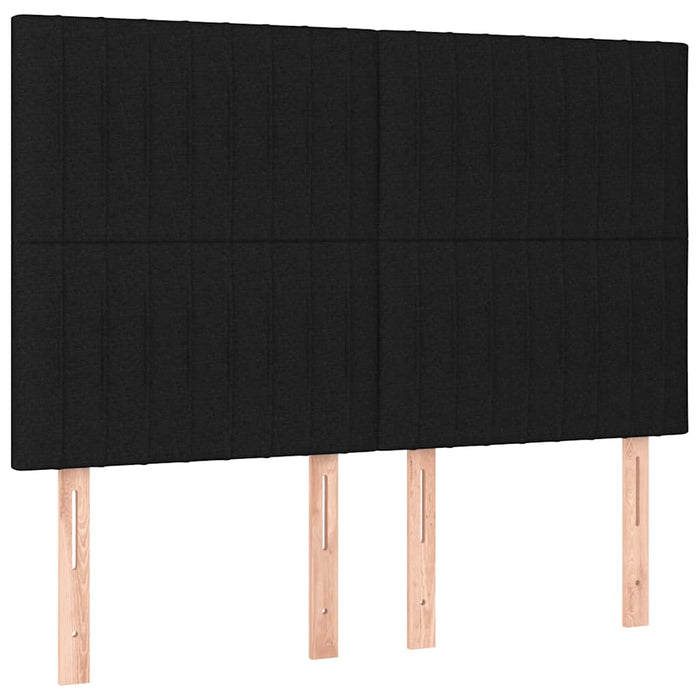 Pat box spring cu saltea, negru, 140x190 cm, textil - WALTI WALTI