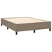 Pat box spring cu saltea, gri taupe, 140x200 cm, textil - WALTI WALTI