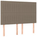 Pat box spring cu saltea, gri taupe, 140x200 cm, textil - WALTI WALTI
