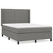 Pat box spring cu saltea, gri închis, 140x200 cm, textil - WALTI WALTI