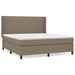 Pat box spring cu saltea, gri taupe, 160x200 cm material textil - WALTI WALTI