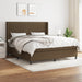 Pat continental cu saltea maro închis 180x200cm material textil - WALTI WALTI
