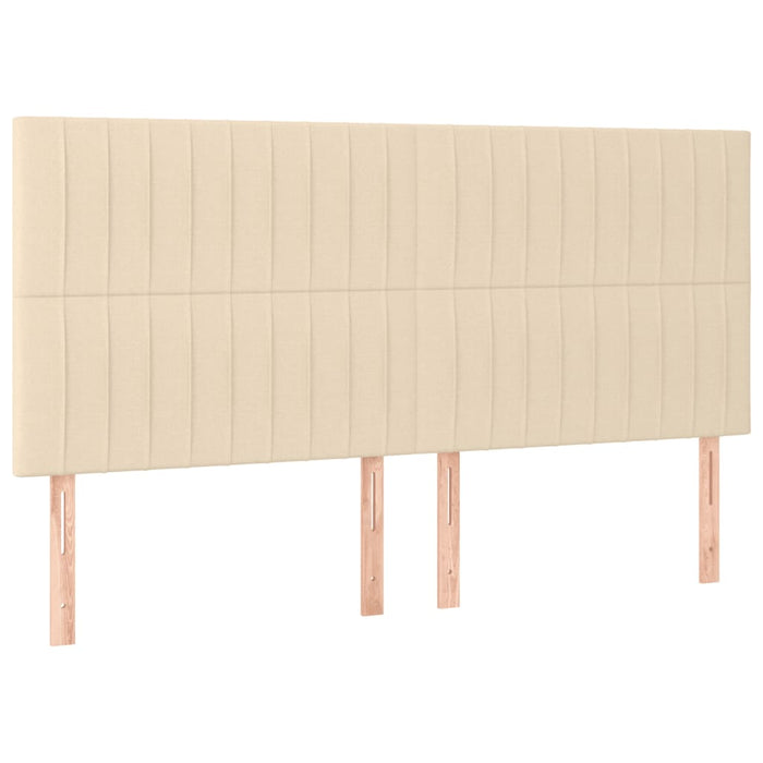 Pat box spring cu saltea, crem, 200x200 cm, textil - WALTI WALTI