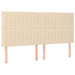 Pat box spring cu saltea, crem, 200x200 cm, textil - WALTI WALTI