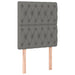 Pat box spring cu saltea, gri închis, 80x200 cm, textil - WALTI WALTI
