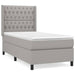Pat box spring cu saltea, gri deschis, 90x190 cm, textil - WALTI WALTI