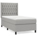 Pat box spring cu saltea, gri deschis, 90x200 cm, textil - WALTI WALTI