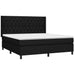 Pat box spring cu saltea, negru, 160x200 cm, textil - WALTI WALTI