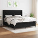 Pat box spring cu saltea, negru, 160x200 cm, textil - WALTI WALTI
