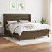 Pat box spring cu saltea, maro închis, 160x200 cm, textil - WALTI WALTI