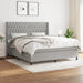 Pat continental, gri deschis, 180x200 cm, material textil - WALTI WALTI