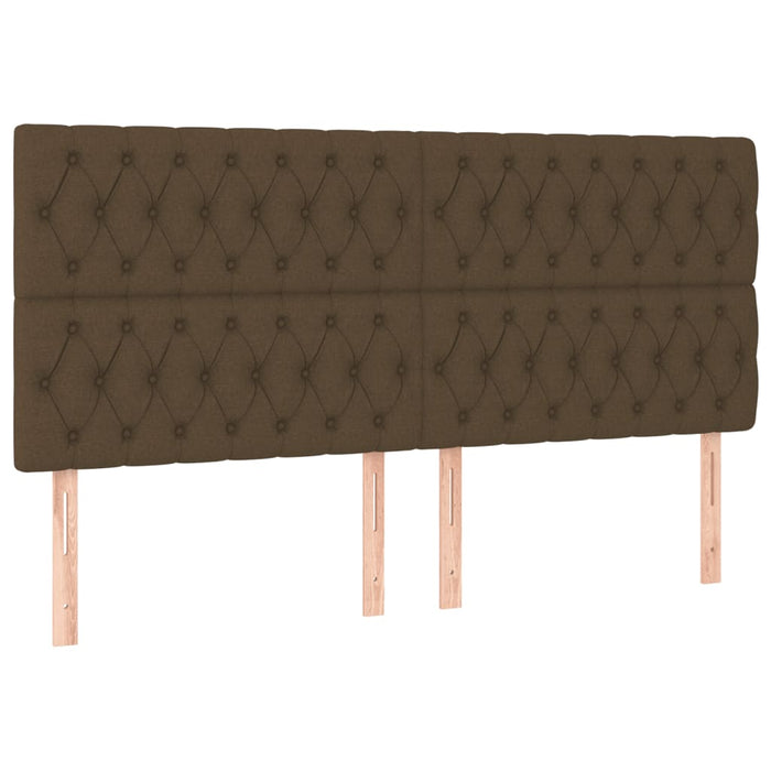 Pat box spring cu saltea, maro închis, 200x200 cm, textil - WALTI WALTI