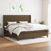 Pat box spring cu saltea, maro închis, 200x200 cm, textil - WALTI WALTI