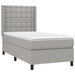 Pat box spring cu saltea, gri deschis, 90x190 cm, textil - WALTI WALTI
