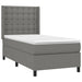Pat box spring cu saltea, gri închis, 90x190 cm, textil - WALTI WALTI