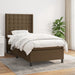 Pat box spring cu saltea, maro închis, 90x200 cm, textil - WALTI WALTI
