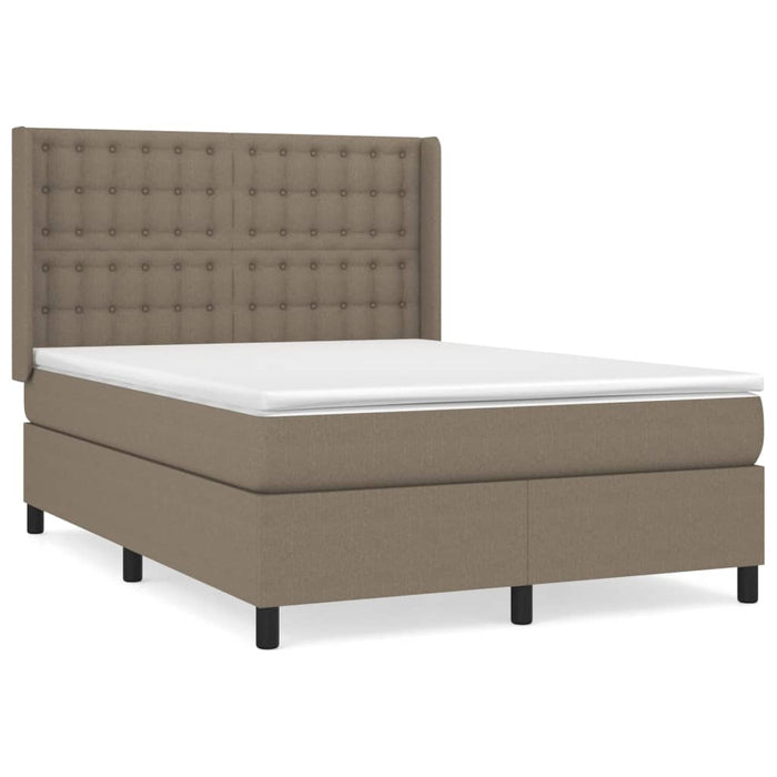 Pat continental cu saltea gri taupe 140x200 cm material textil - WALTI WALTI