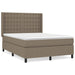 Pat continental cu saltea gri taupe 140x200 cm material textil - WALTI WALTI