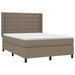 Pat continental cu saltea gri taupe 140x200 cm material textil - WALTI WALTI