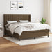 Pat box spring cu saltea, maro închis, 160x200 cm, textil - WALTI WALTI